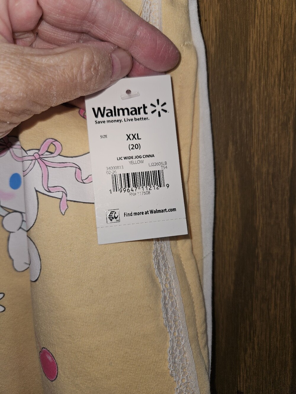 NWT Cinnamoroll Sz XXL Yellow Lounge Pants with Pastel Character Graphics - Picture 3 of 3
